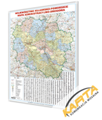Mapa magnetyczna Województwa Kujawsko-Pomorskiego 96x133cm 1:200 tys.
