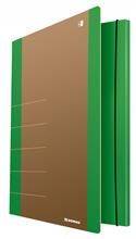Teczka z gumką DONAU Life, Karton, A4, 500gsm, 3-skrz., zielony