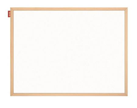 Tablica suchościeralna magnetyczna MEMOBE biała, rama drewniana, 100x60 cm